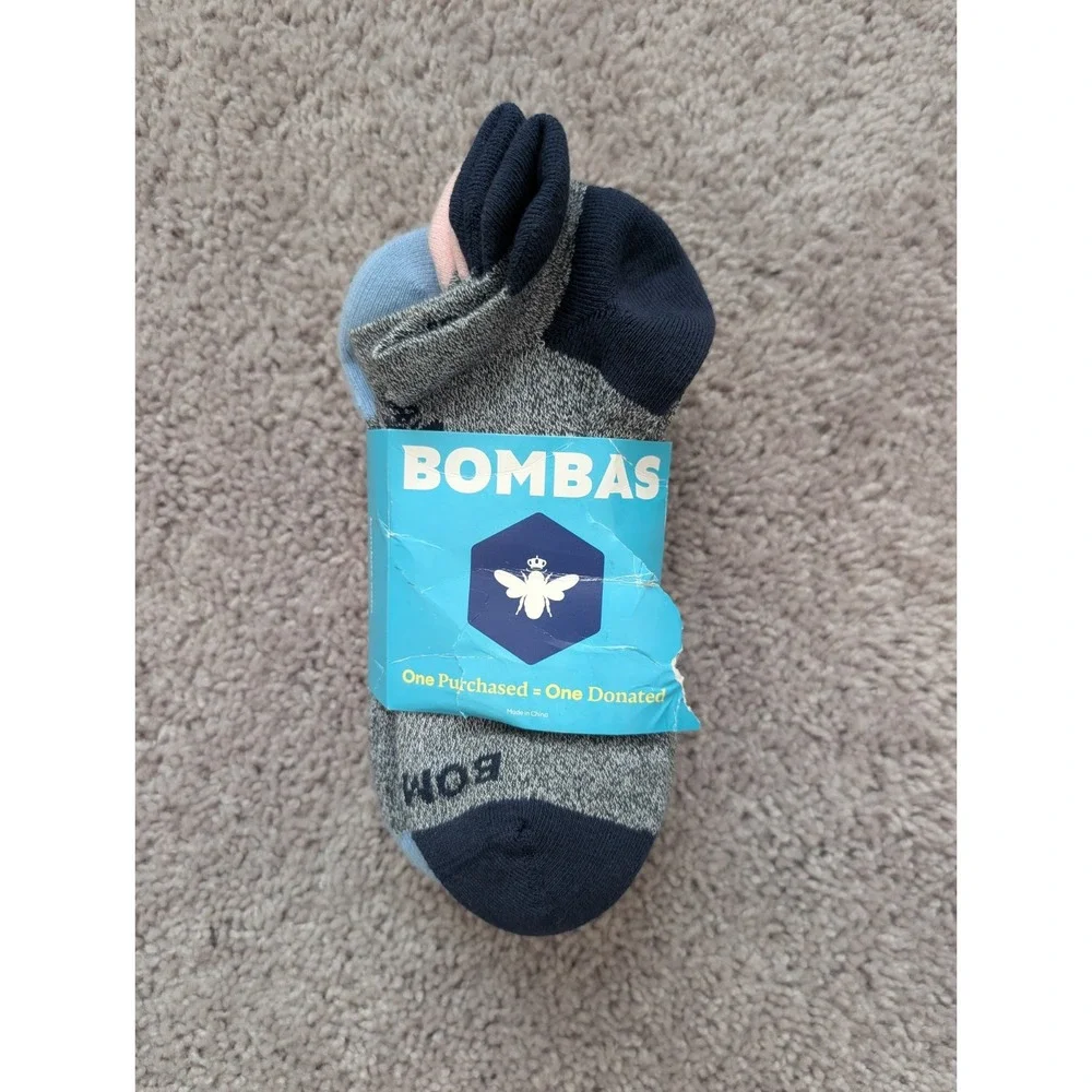 NWT Bombas Midweight Ankle Socks Medium Honeycomb Multicolor Supima Cotton